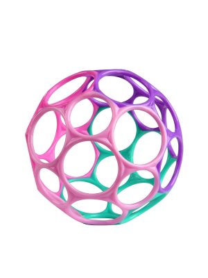 bright starts oball easy grasp classic ball bpa free infant toy in pink/purple