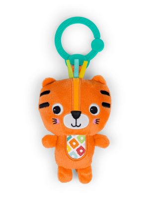 bright starts jingle joy reach & rattle toy tiger
