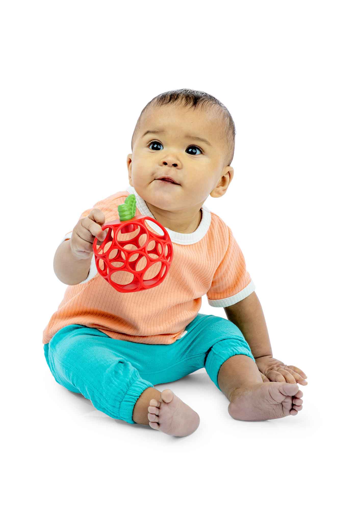 bright starts hold my own easy grasp teether toy apple