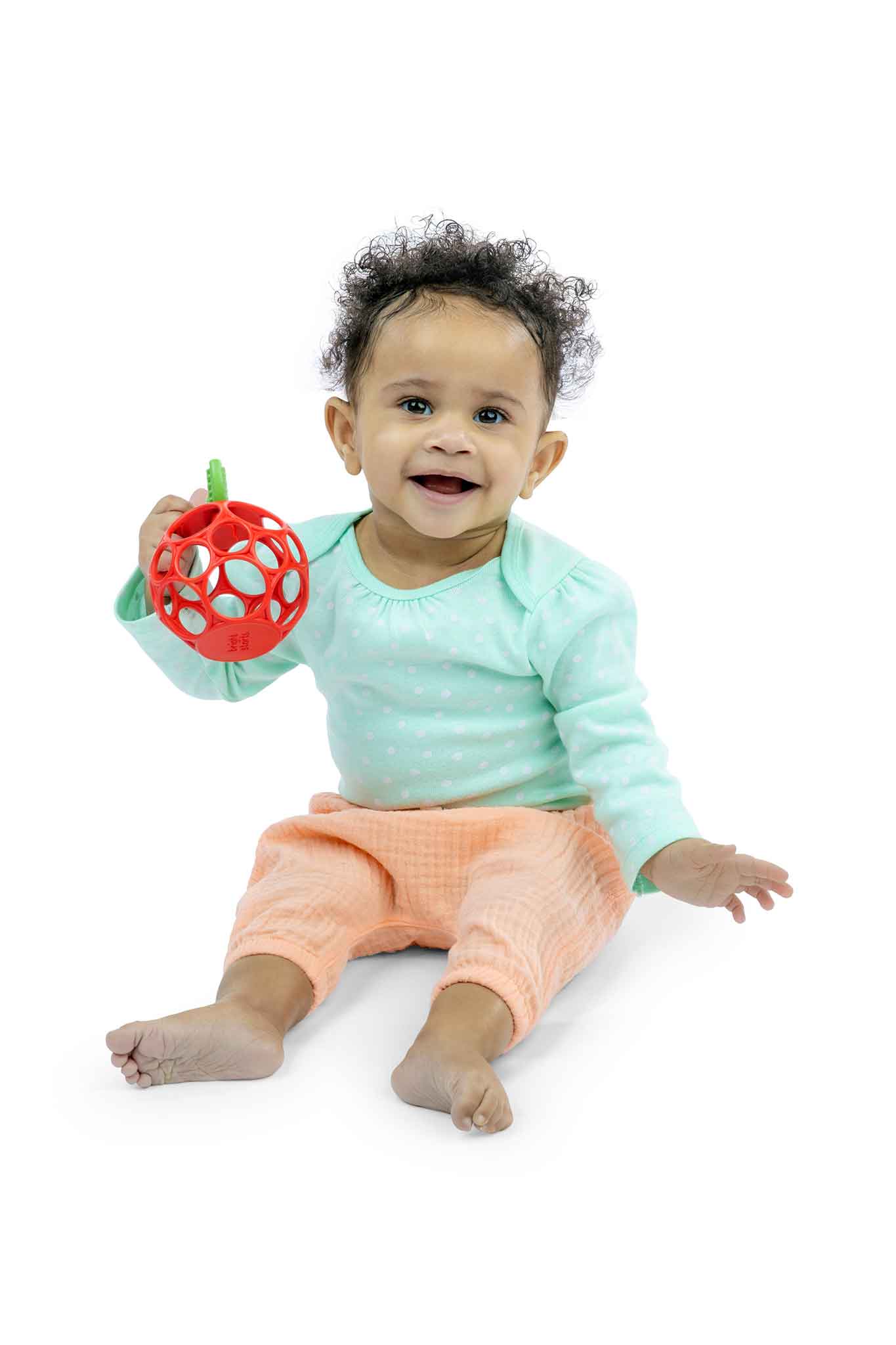 bright starts hold my own easy grasp teether toy apple