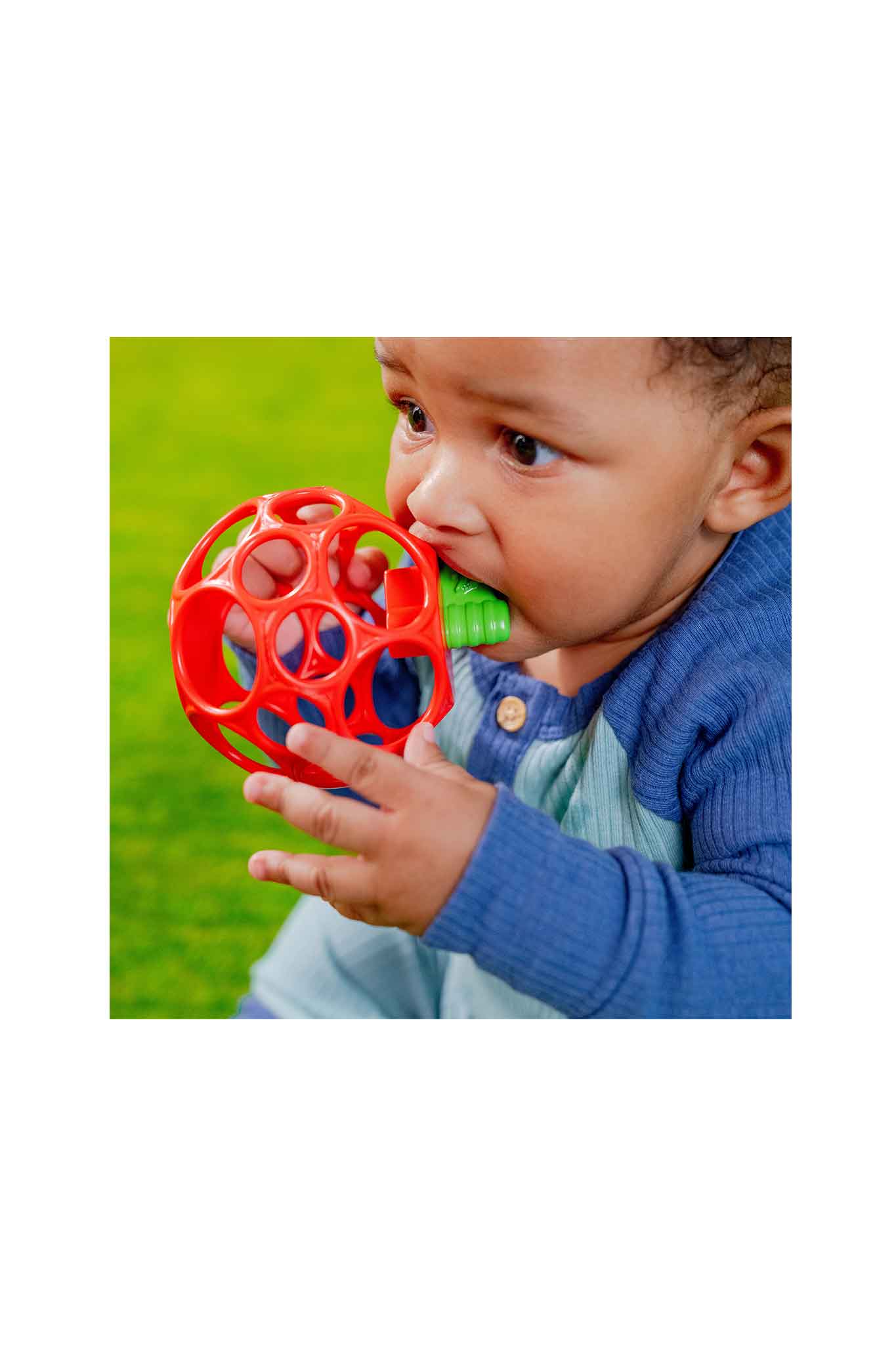 bright starts hold my own easy grasp teether toy apple