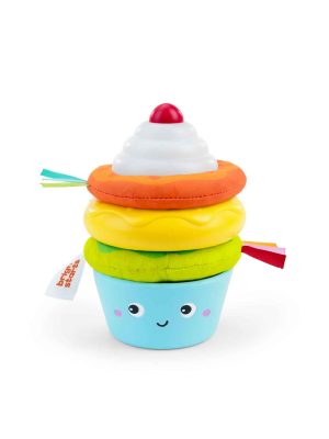 bright starts cupcake tower stacking toy with teether