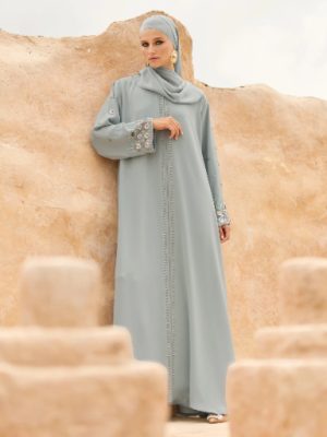 Rihanna Abaya in Tiffany Green