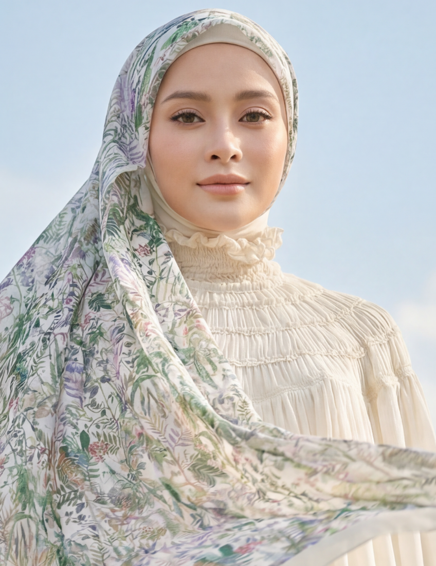 BloomInvitation Japanese Cotton Voile Square - Kaisara