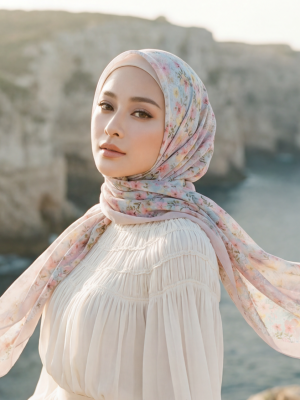 BloomInvitation Japanese Cotton Voile Square - Alya