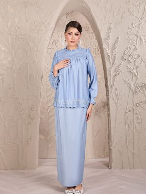 Lian baju kurung in forever blue