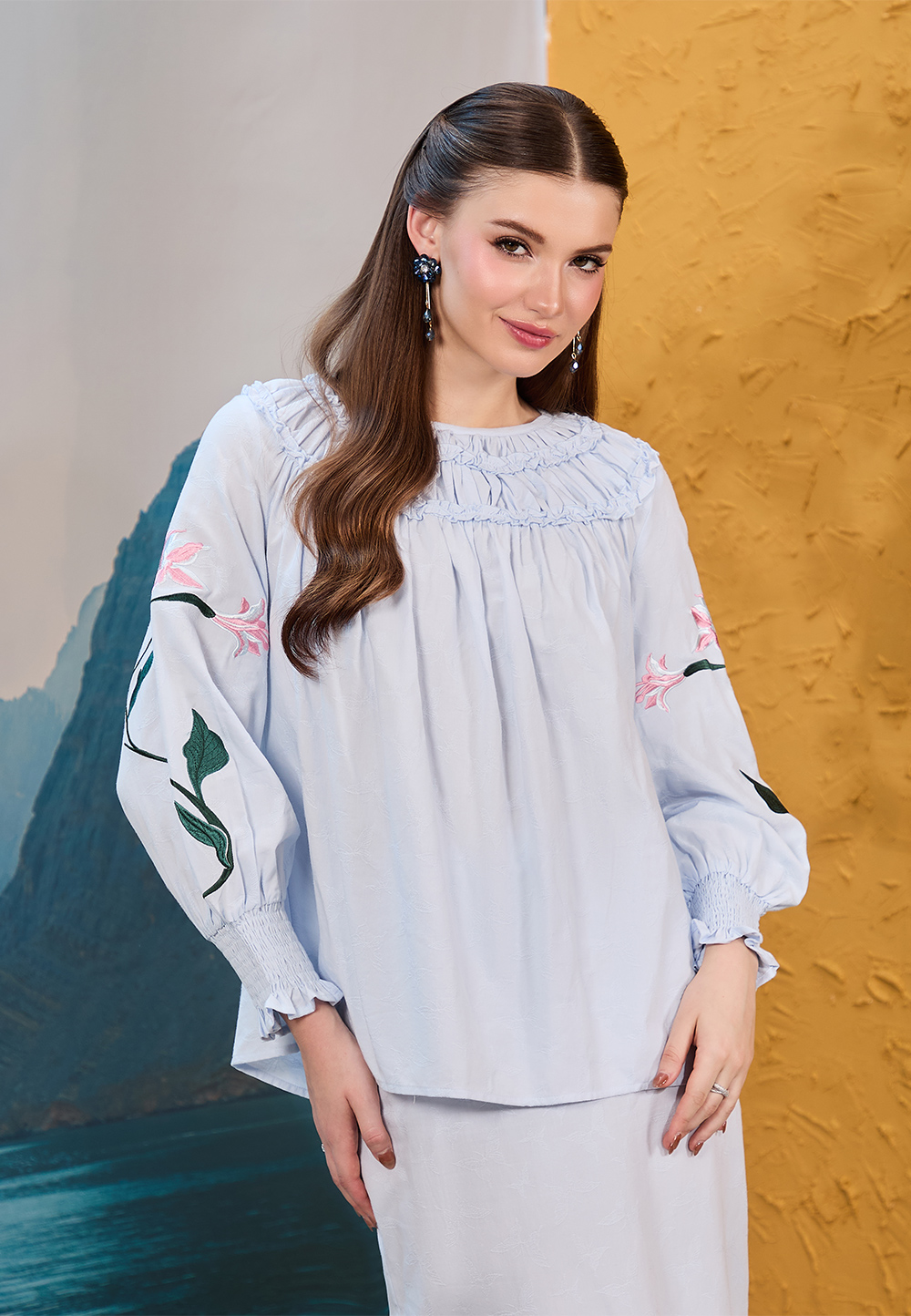 Surya baju kurung in blue - Image 2