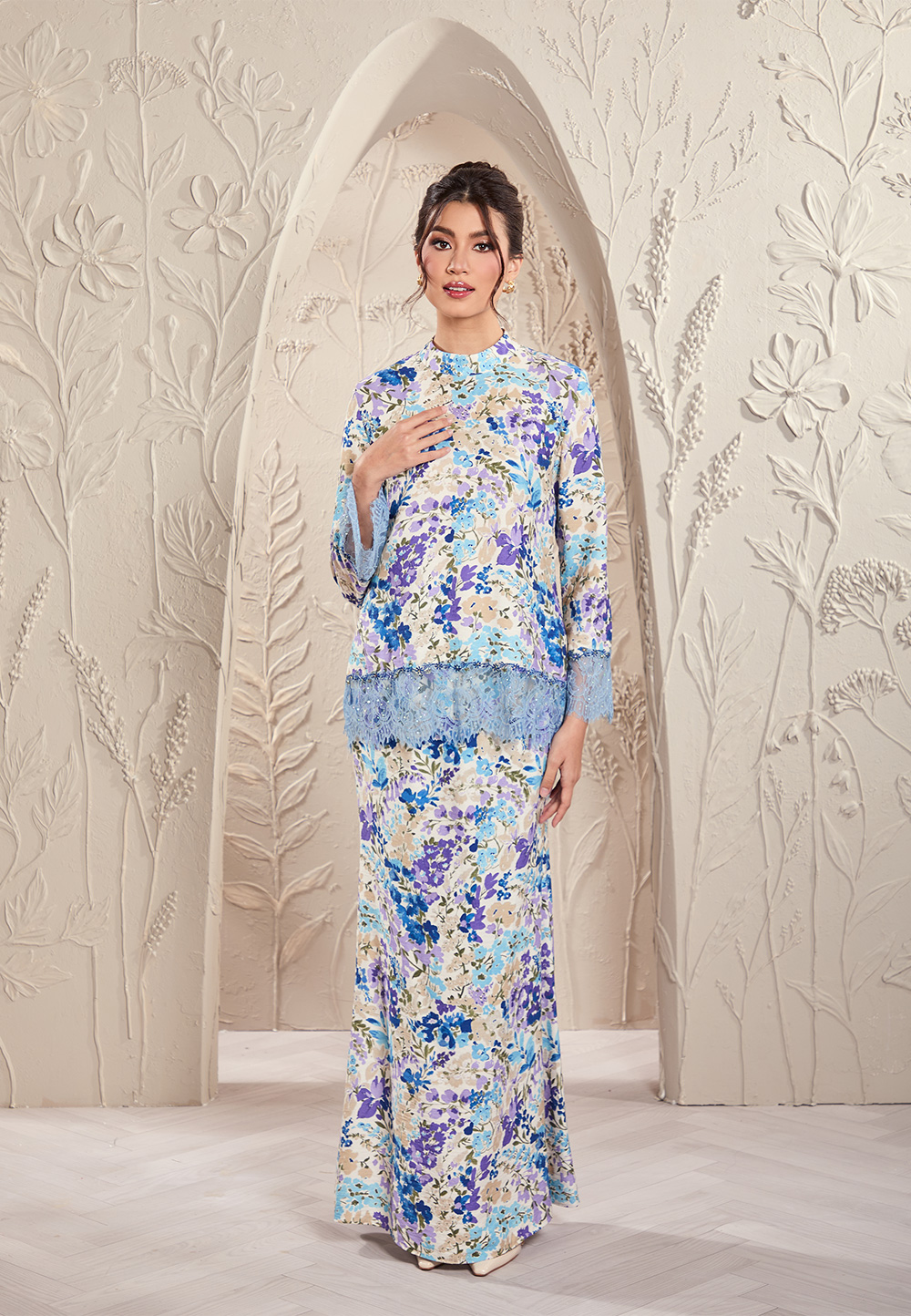 Velora baju kurung in blue