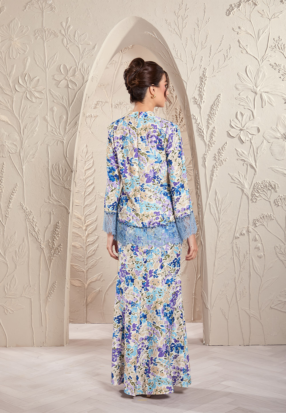 Velora baju kurung in blue - Image 6