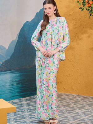 Laurence baju kurung in turquoise