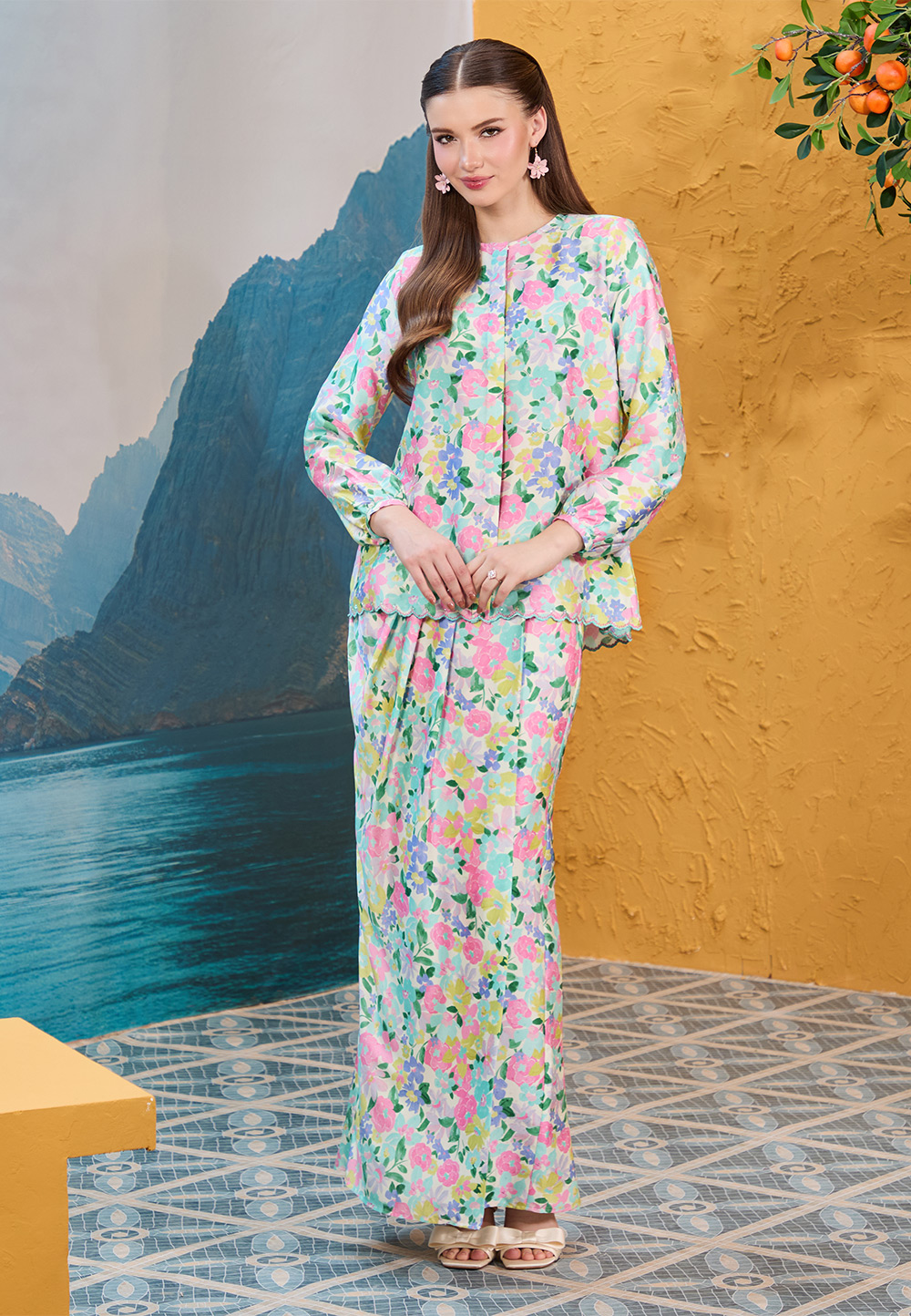 Laurence baju kurung in turquoise