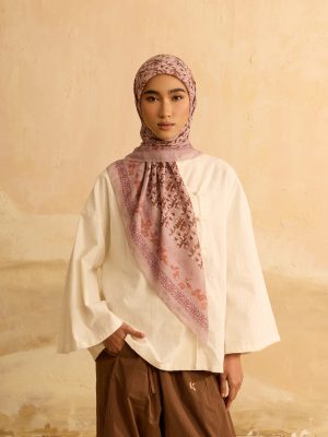 Reyna Soft Pink Square Voile Scarf
