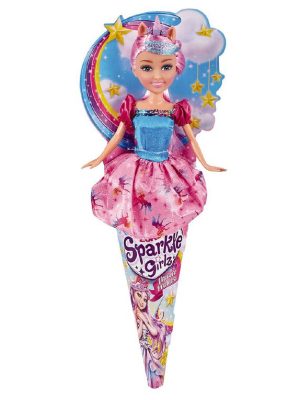 zuru sparkle girlz 10.5in unicorn princess doll in cone assorted