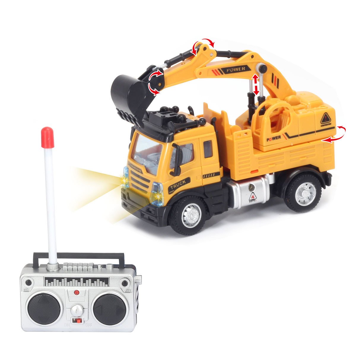wj tech remote control 1:64 digger truck