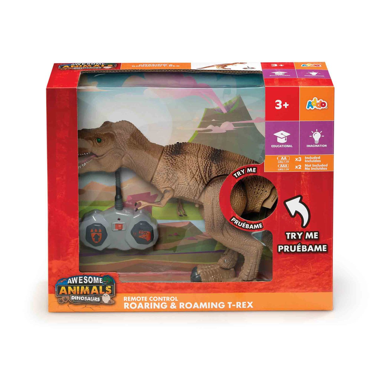 addo awesome animals rc roaring & roaming t rex