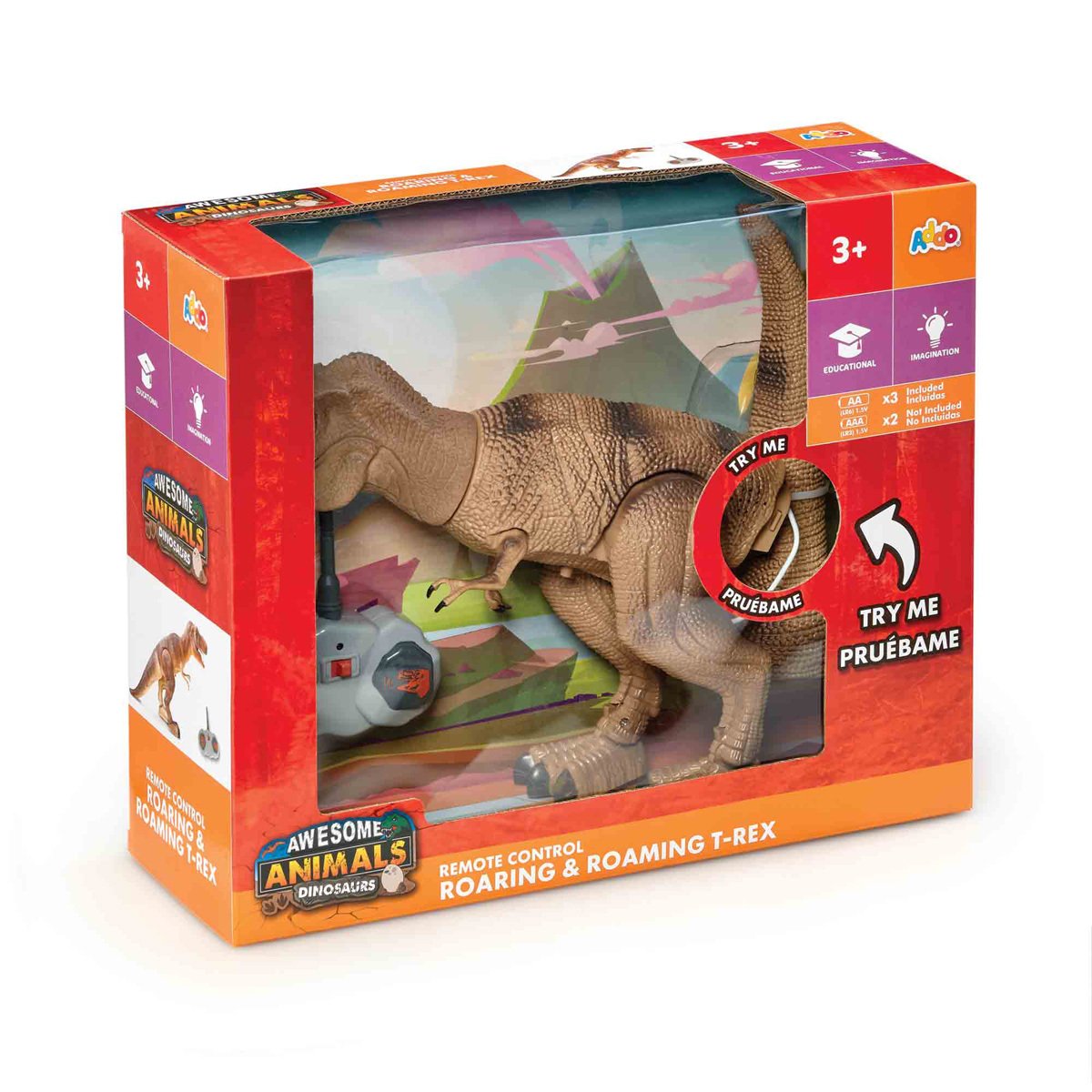 addo awesome animals rc roaring & roaming t rex