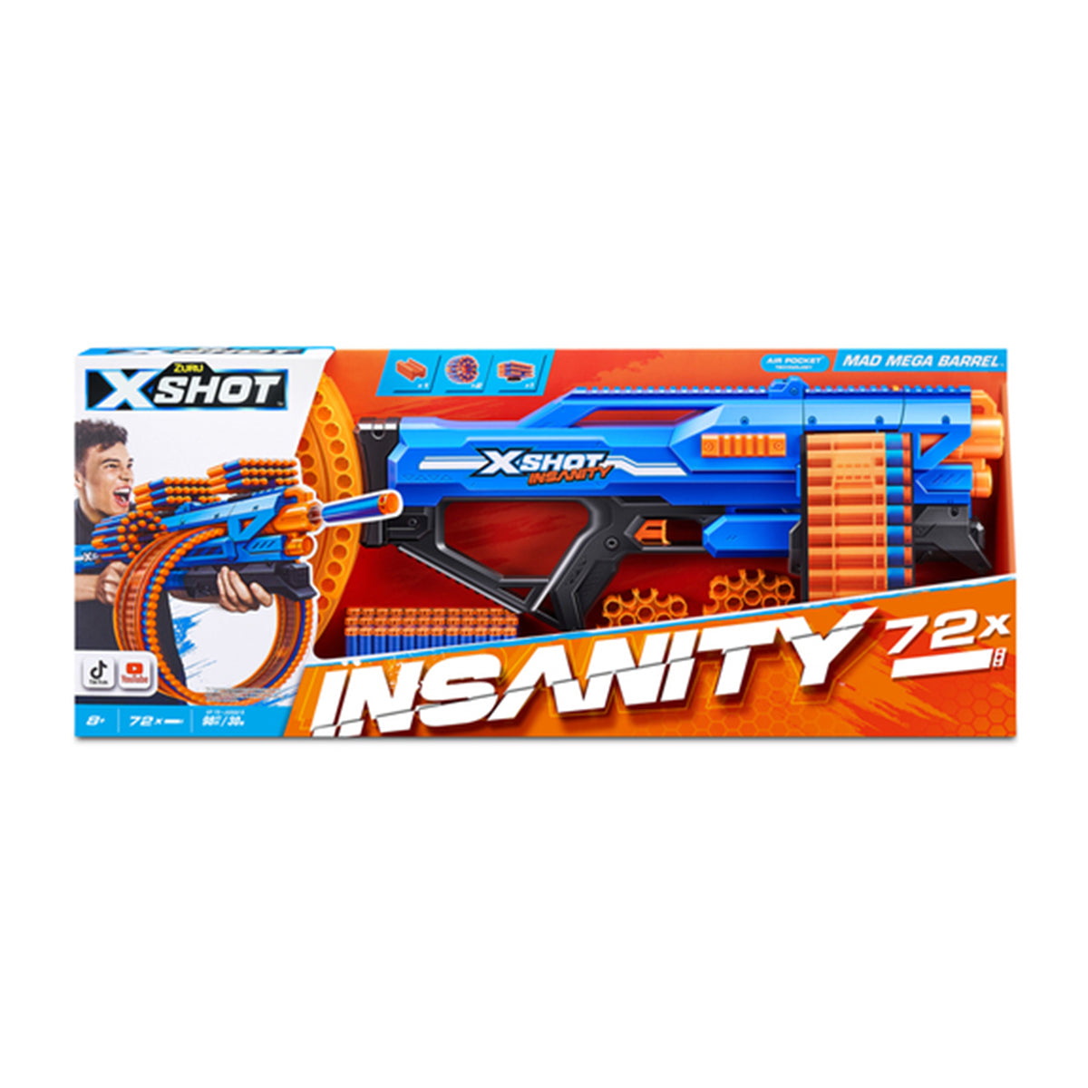 zuru xshot insanity mad mega barrel
