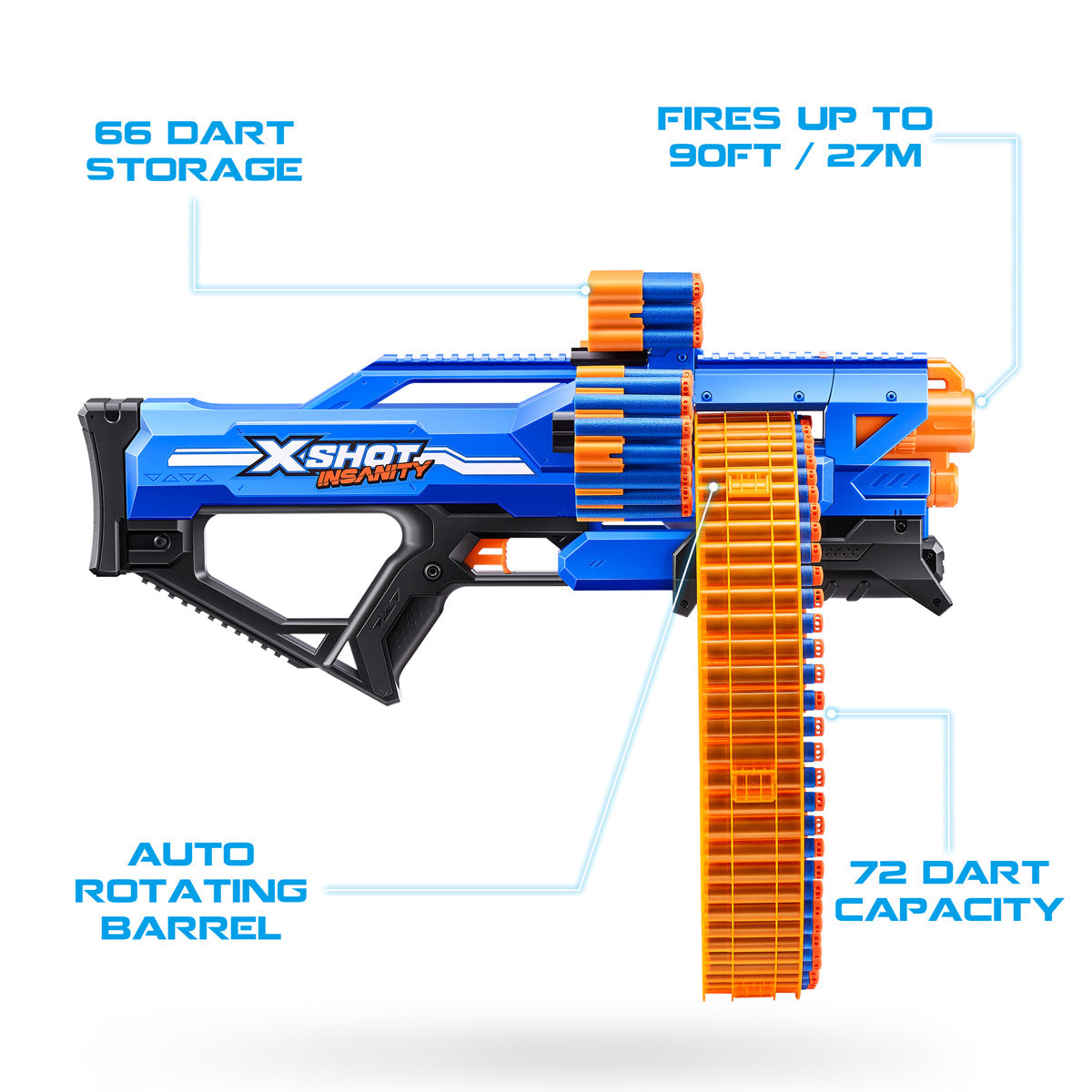 zuru xshot insanity mad mega barrel