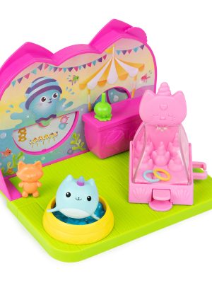 spinmaster gabby's dollhouse kitty narwhals carnival room playset