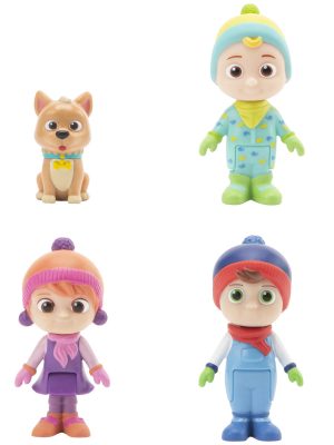 cocomelon deluxe winter 4 packs figure