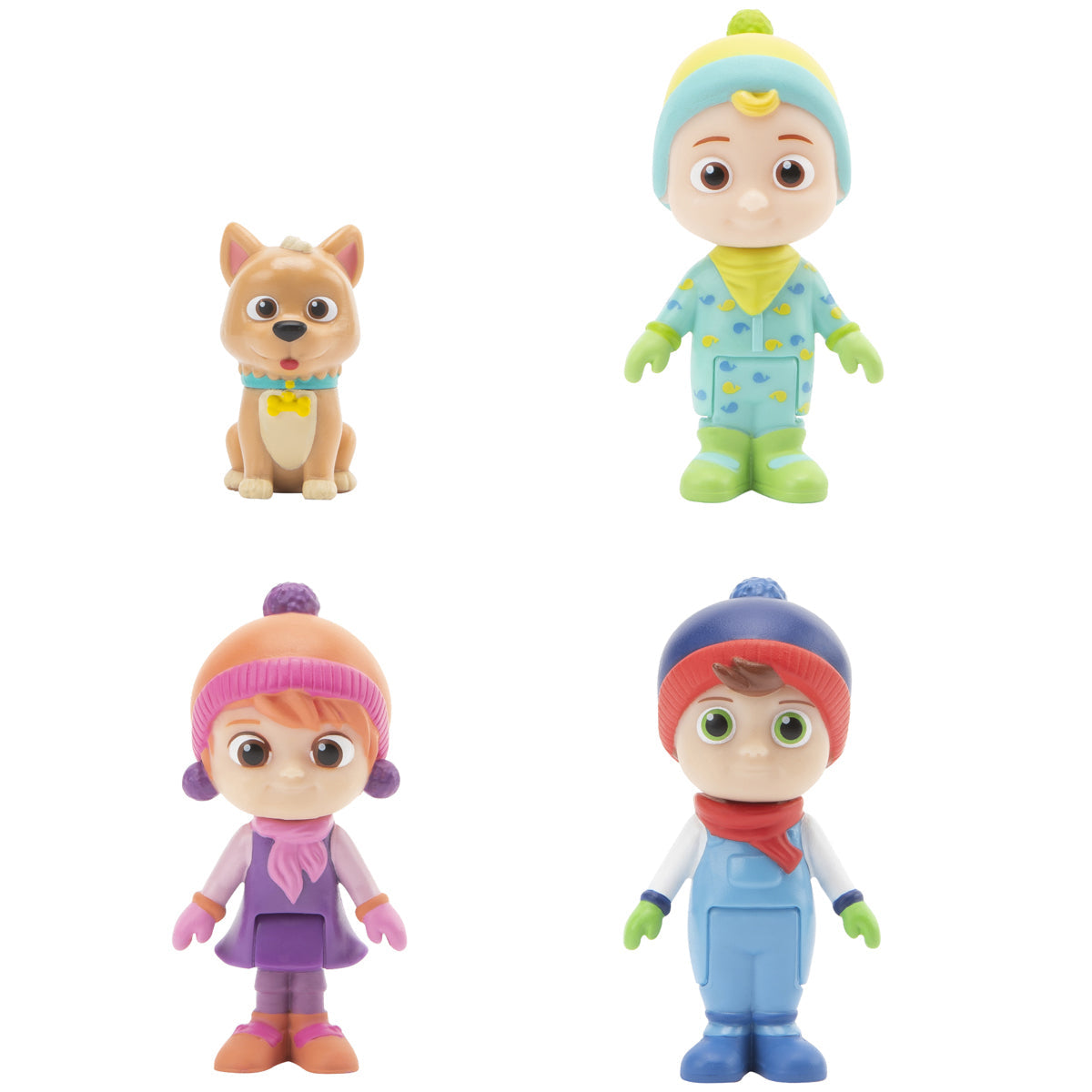 cocomelon deluxe winter 4 packs figure