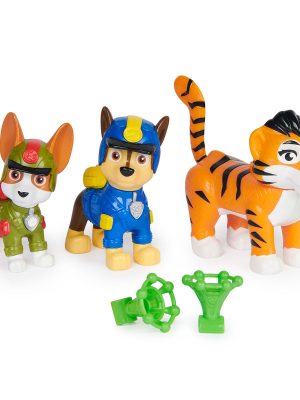 paw patrol jungle pups chase, tracker & tiger figures