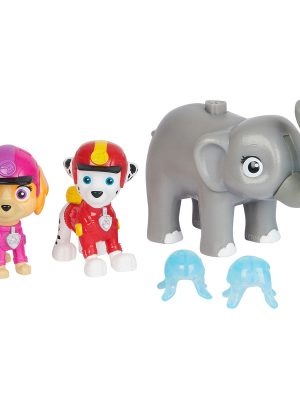paw patrol jungle pups marshall, skye & elephant figures