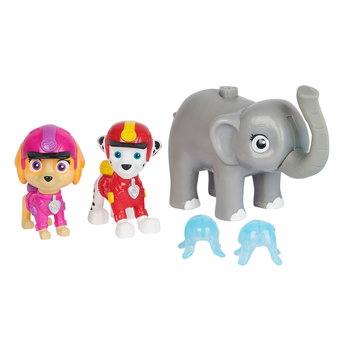 paw patrol jungle pups marshall, skye & elephant figures