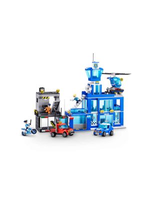 zuru max city police adventure police headquarters construction set