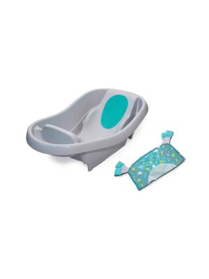 ingenuity comfy clean deluxe newborn to toddler bather grey