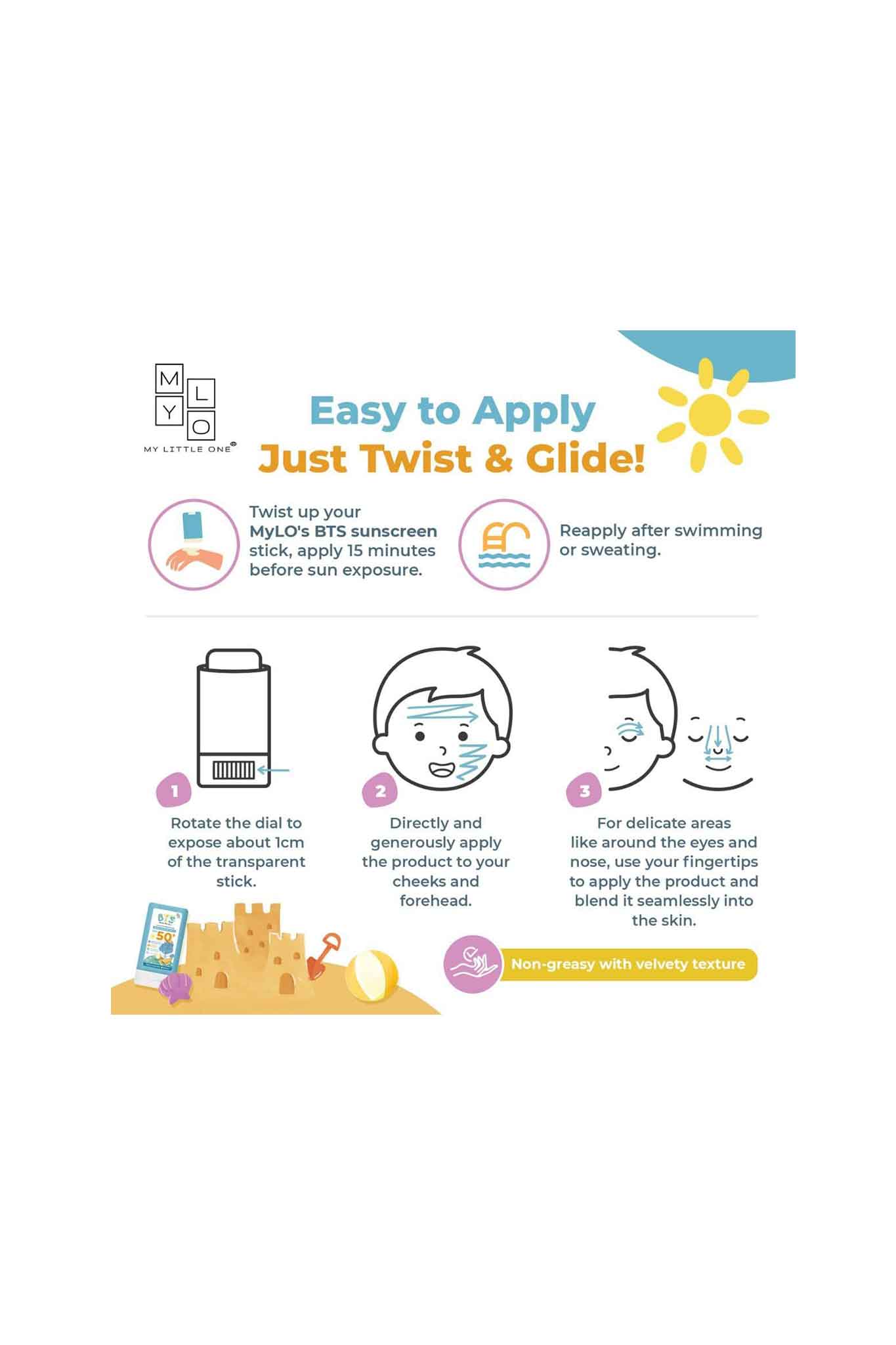 mylo block the sun sunscreen stick / lotion