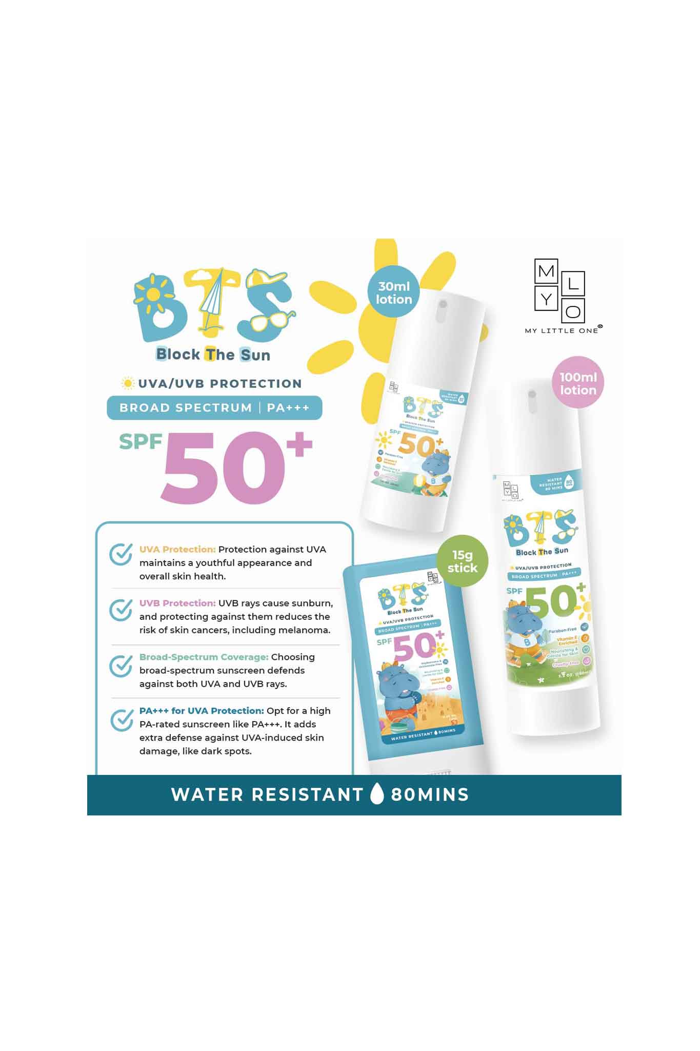 mylo block the sun sunscreen stick / lotion