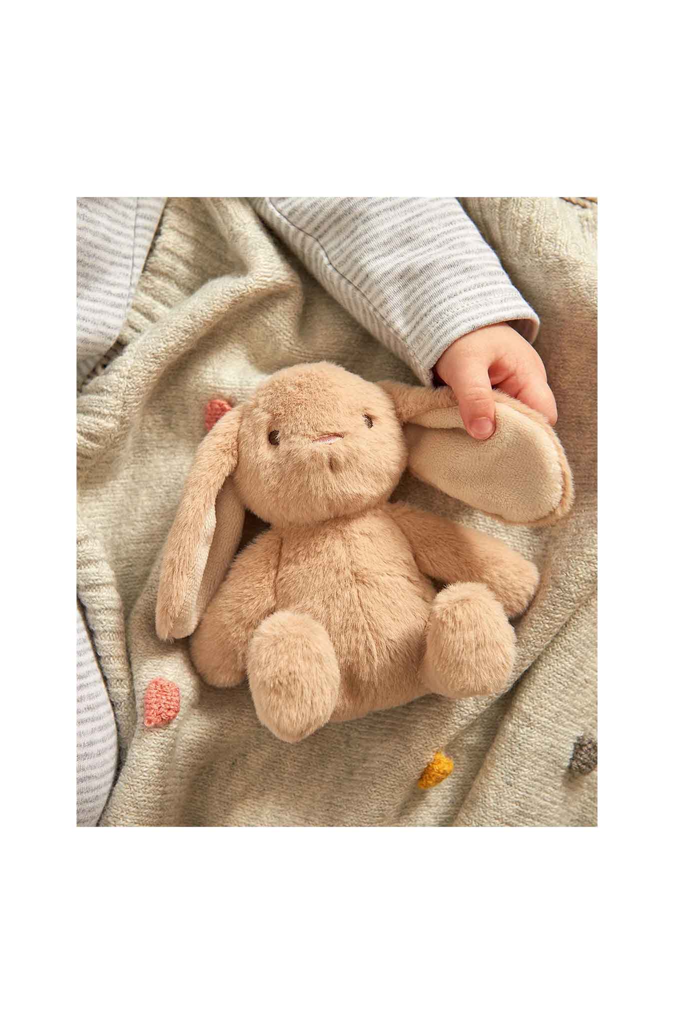 mamas & papas tan bunny beanie soft toy
