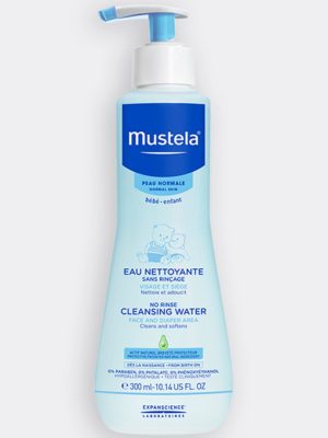 mustela no rinse cleansing water with organically farmed avocado 300ml