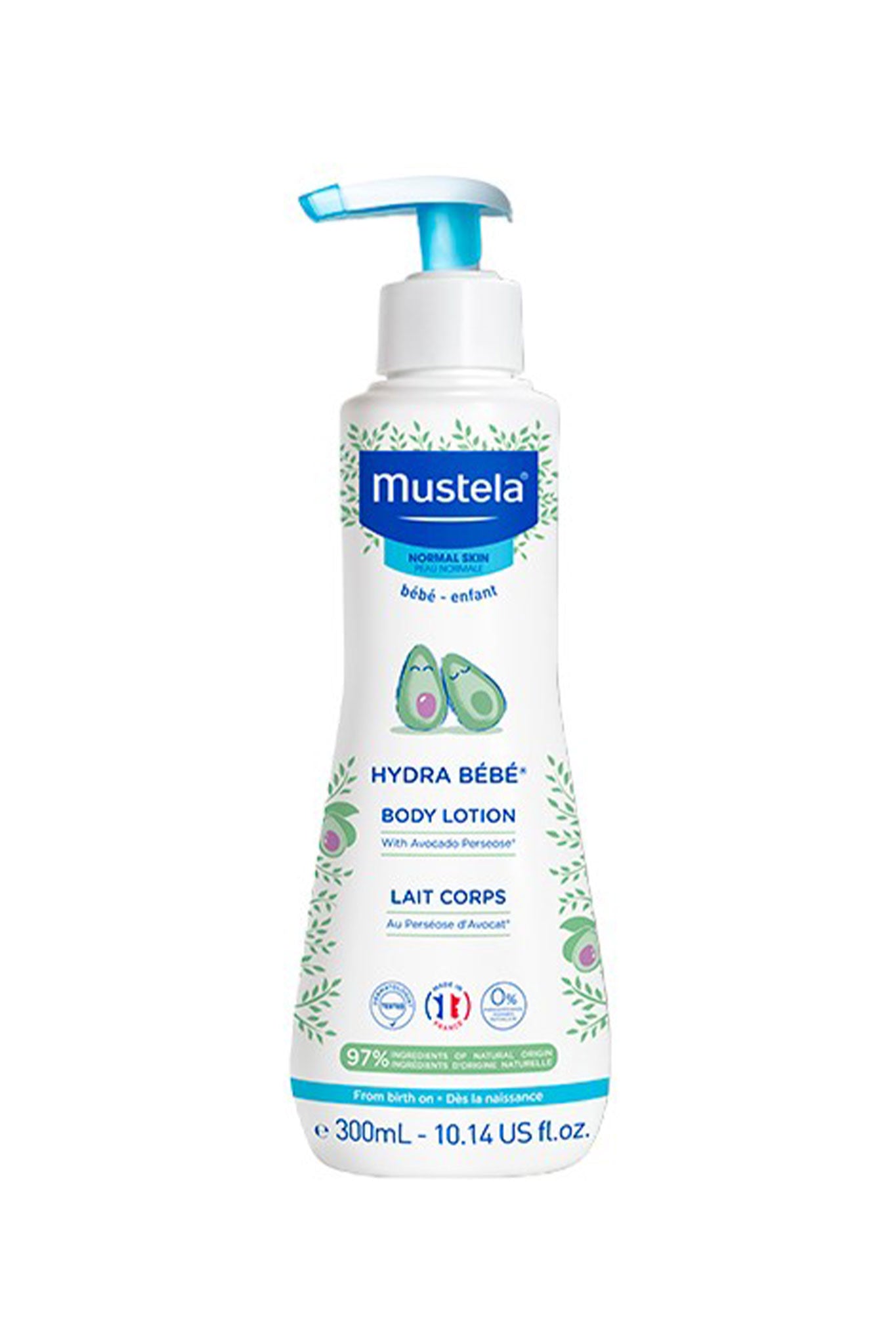 mustela hydra bebe body lotion with organically farmed avocado 300ml