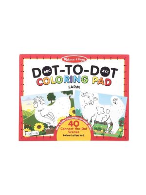 melissa & doug dot to dot abc colouring pad farm