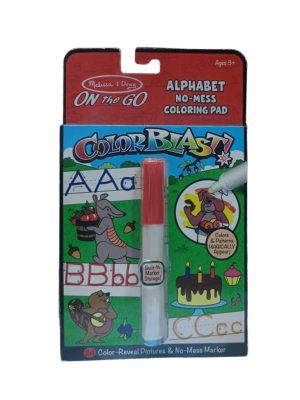 melissa & doug on the go colorblast! no mess coloring pad alphabet