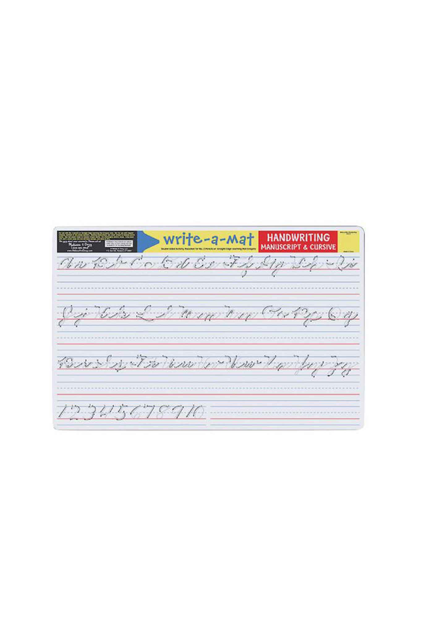 melissa & doug learning mat handwriting write a mat