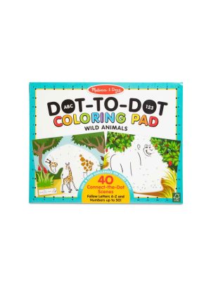 melissa & doug dot to dot colouring pad wild animal