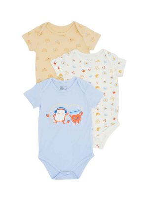 not too big breakfast bunch bamboo bodysuit 3 packs