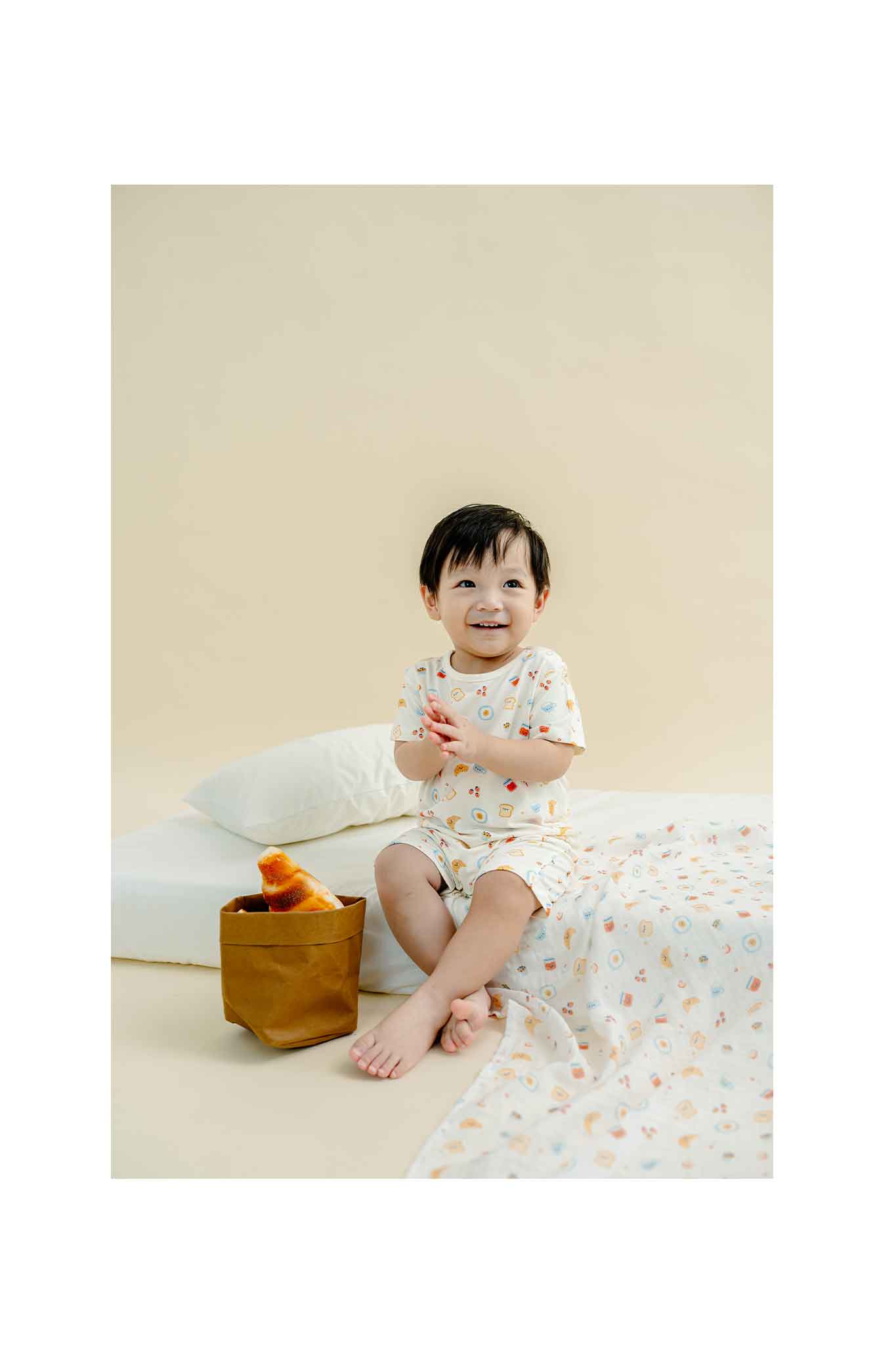 not too big breakfast bunch bamboo romper 2 packs