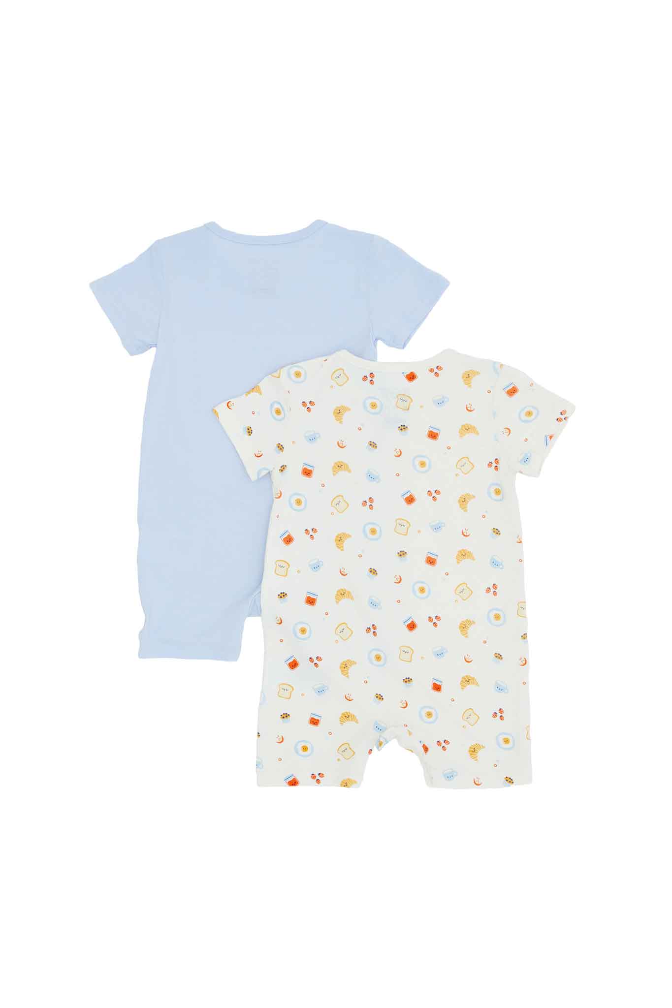not too big breakfast bunch bamboo romper 2 packs
