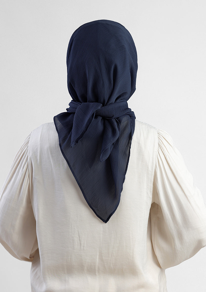 navy instant hijab with inner