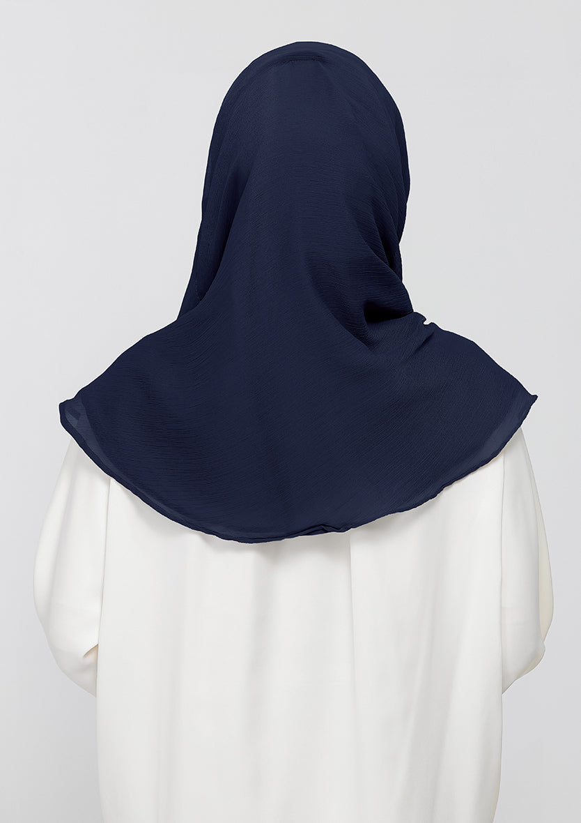 navy instant hijab with inner