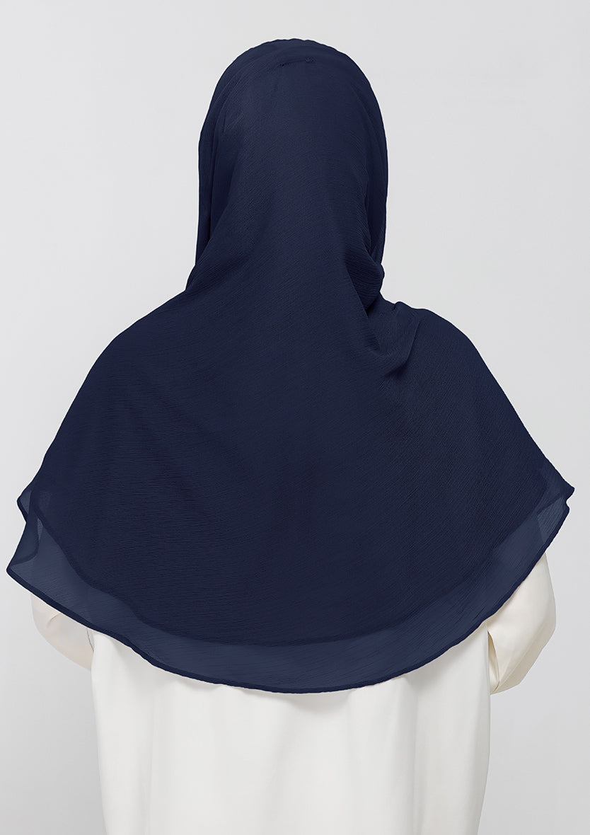 navy instant hijab with inner