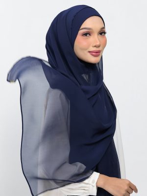 navy instant hijab with inner