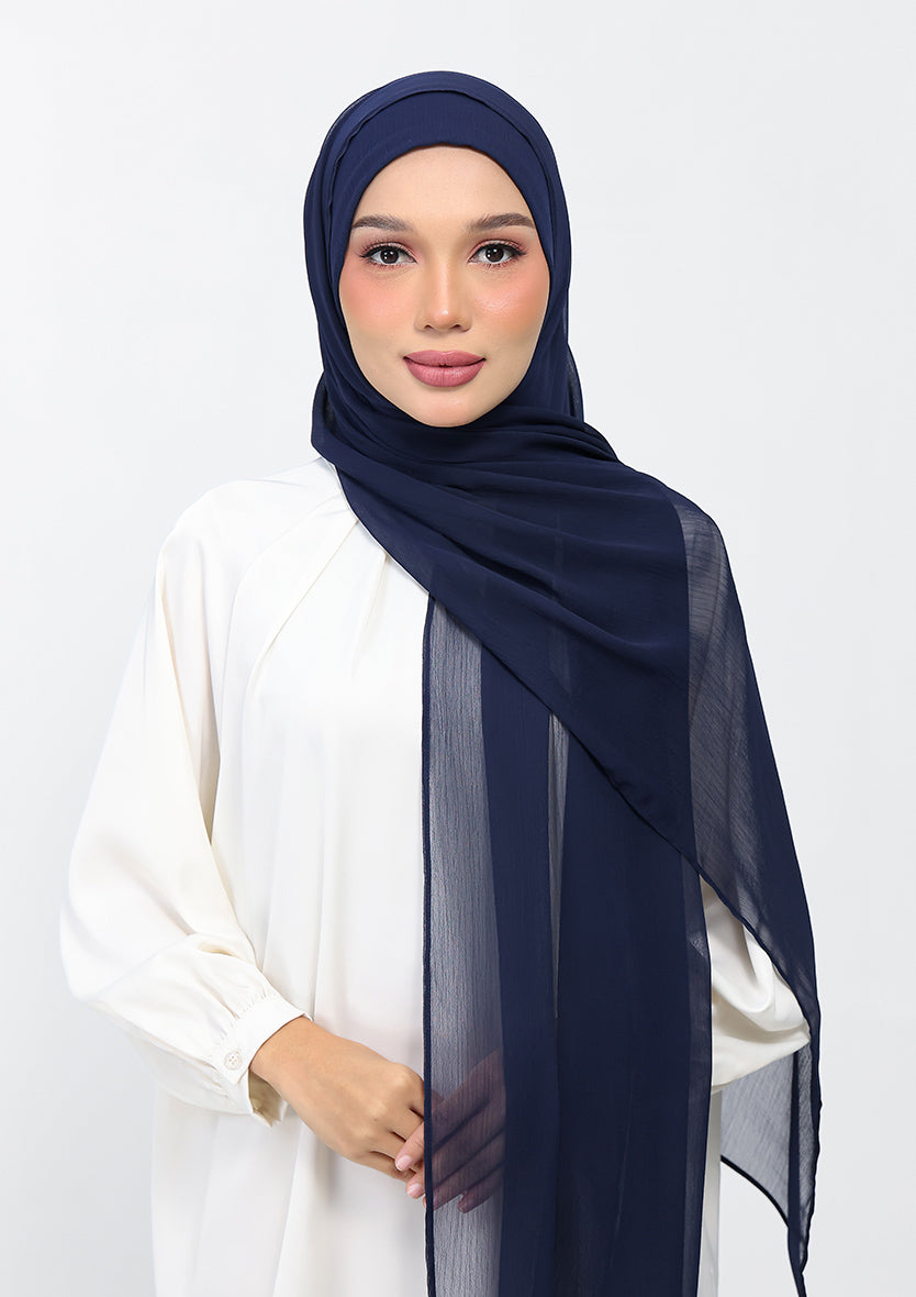 navy instant hijab with inner