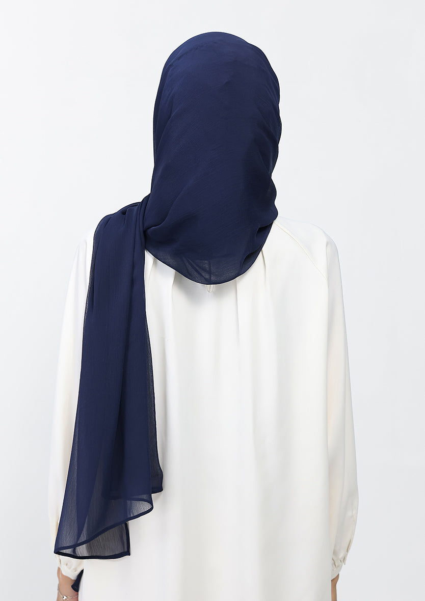 navy instant hijab with inner