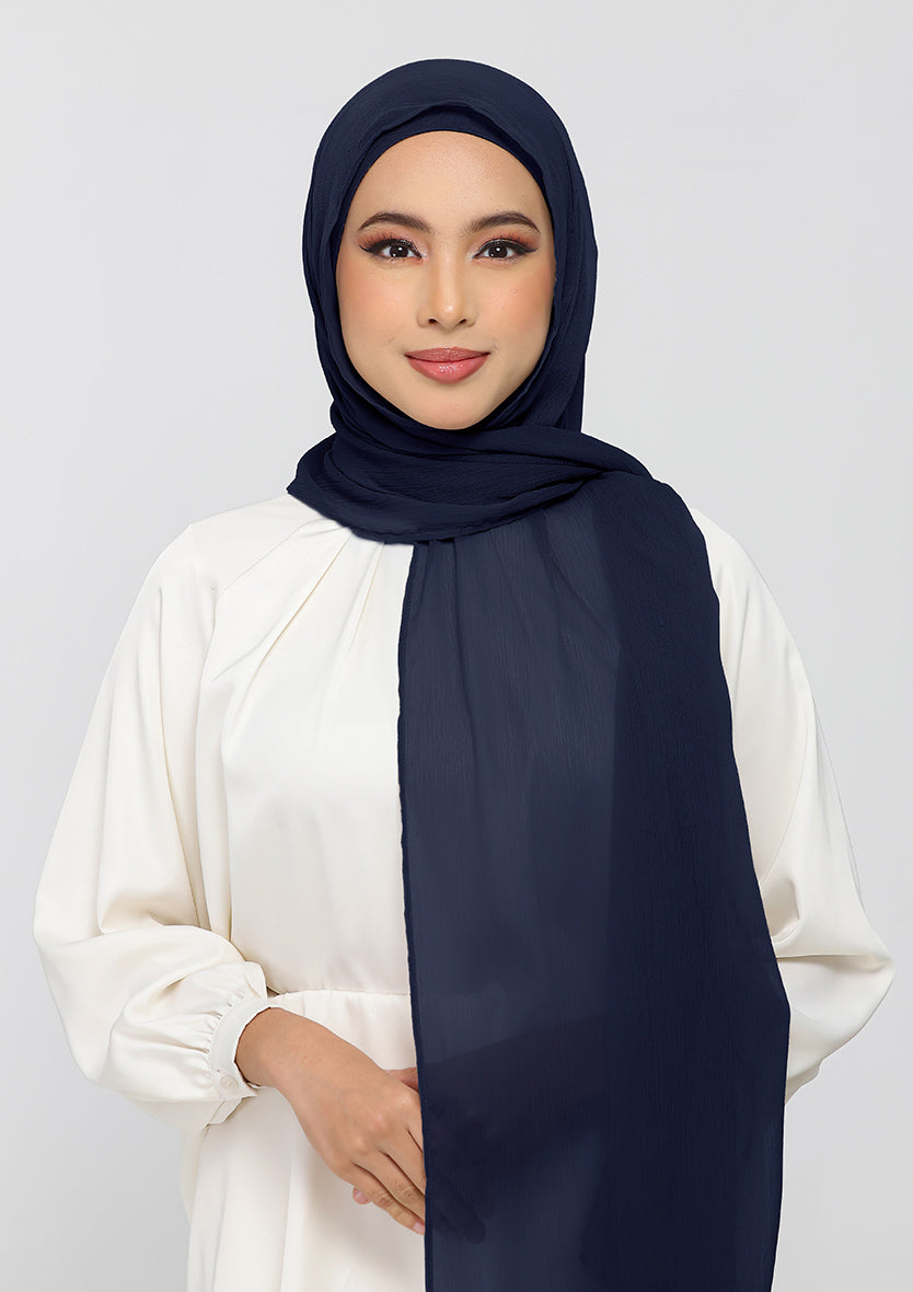 navy instant hijab with inner