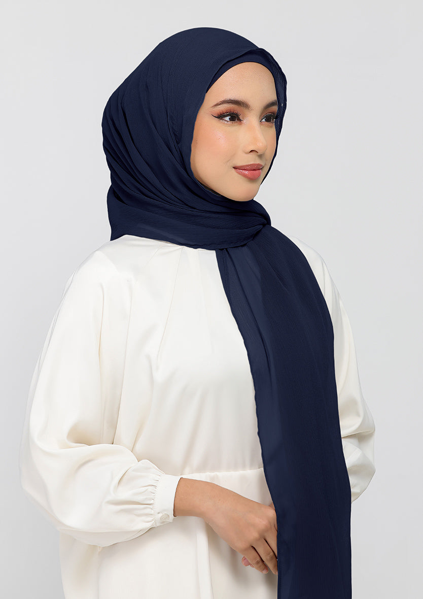 navy instant hijab with inner